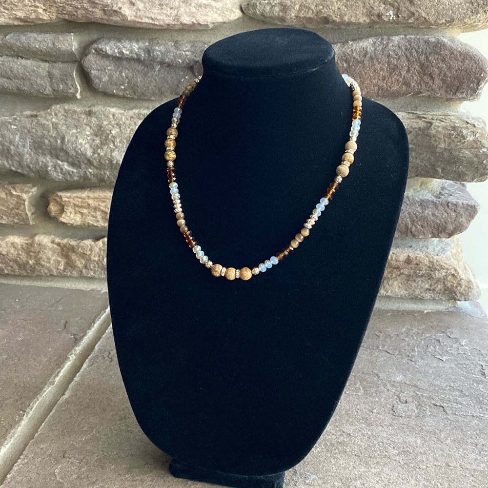 White House Black Market Brown Beaded Necklace